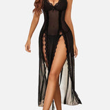 LUZY™ - Casual V-Neck Lingerie Maxi Nightdress