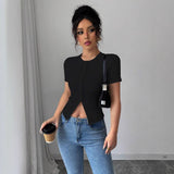 HATI™ - Relaxed Summer Short Sleeve Buttoned Top