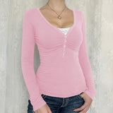 PALYA™ - Comfy V-Neck Long Sleeve Top