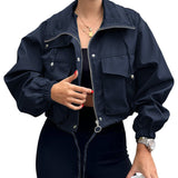 AGAPITA™ – Lightweight Zip-Up Cropped Jacket