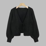 YERIEL™ - Cozy Vintage Chunky Tie-Front Long Sleeve