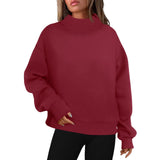 MARYLYN™ - Women's Oversized Turtleneck Sweatshirt Long Sleeve Pullover