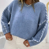 KALIYAH™ - Casual Round Neck Long Sleeve Sweater