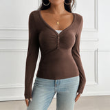 PALYA™ - Comfy V-Neck Long Sleeve Top