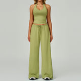DINGDING™ - Casual Crop Tank Top and Wide Leg Pants Set