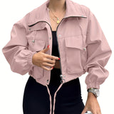 AGAPITA™ – Lightweight Zip-Up Cropped Jacket