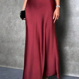 FIONA™ - Satin High-Waist Skirt