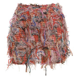 MARIA™ – Chic Fringe Detail High-Waist Mini Skirt