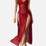 LUZY™ - Casual V-Neck Lingerie Maxi Nightdress