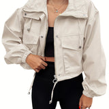 AGAPITA™ – Lightweight Zip-Up Cropped Jacket