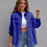 EUGENIA™ – Relaxed Drop Shoulder Collared Jacket