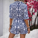 PHILOMENA™ - Elegant Summer Floral Boho Romper