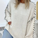 KALIYAH™ - Casual Round Neck Long Sleeve Sweater