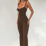 JENNIFER™ - Chic Heart Neck Line Sleeveless Jumpsuit