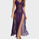 LUZY™ - Casual V-Neck Lingerie Maxi Nightdress