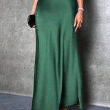 FIONA™ - Satin High-Waist Skirt
