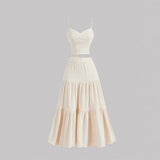 DALI™ - Comfy Sleeveless Crop Top and A-Line Skirt Set