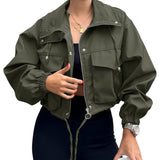 AGAPITA™ – Lightweight Zip-Up Cropped Jacket