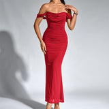 EUNOIA™ - Elegant Off Shoulder Backless Mermaid Dress