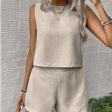 CLARISSE™ - Chic Sleeveless Tank & Shorts Set