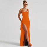 MARILYN™ - Elegant Formal Slip Maxi Dress with Open Back