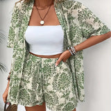 FANNIE™ – Simple Summer Floral Top and Shorts Set
