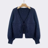 YERIEL™ - Cozy Vintage Chunky Tie-Front Long Sleeve