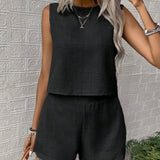 CLARISSE™ - Chic Sleeveless Tank & Shorts Set