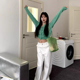 PAISLEY™ – Elegant Lace-Trimmed Wide-Leg Jeans