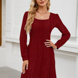 LYRA™ - Cozy Fall Babydoll Dress