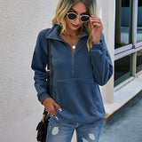 ANNIE™ - Lapel Zip-Up Sweatshirt for Women Casual Pullover