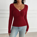 PALYA™ - Comfy V-Neck Long Sleeve Top