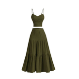 HALLIE™ – Breezy Crop Cami & A-Line Skirt Set