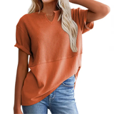 GRACIE™ – Cozy Waffle Knit V-Neck Top