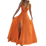 ROXANNE™ – Sleek Spaghetti Strap Slit Maxi Dress
