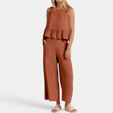 BRISETTE™ – Pleated Vest & Wide Leg Palazzo Set