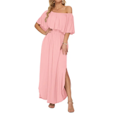 FLORENTINE™ – Floral Off-Shoulder Ruffle Maxi Dress