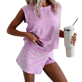 CORETTA™ – Relaxed Cotton Tee & Cropped Pant Set