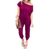 NELLY™ – Off-Shoulder Pocket Casual Jumpsuit