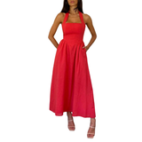 KATE™ – Elegant Sleeveless High-Waist Dress