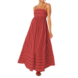 LAVELLE™ – Striped Spaghetti Strap Swing Maxi Dress
