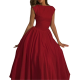CLARISSA™ – Chic Bardot Backless Maxi Dress