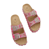 SOLÈNE™ – Rhinestone Cork Footbed Slide Sandals