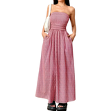 TRIXETTE™ – Striped Strapless Pocket Maxi Dress