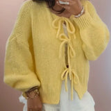 Eva | Knitted Bow Cardigan