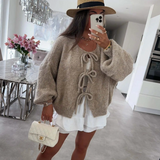 Eva | Knitted Bow Cardigan