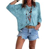 WILLA™ – Boho Diamond Crochet Batwing Top