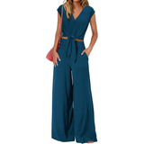SUNDRA™ – Breezy Belted Crop Wide Leg Set