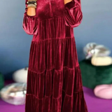 DALORA™ - Velvet Midi Dress