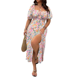 SANDRA™ – Trendy Plus Size Floral Print Dress